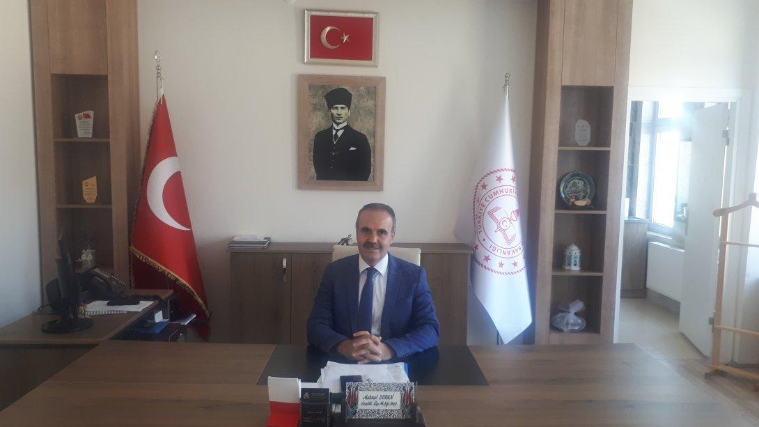 İlçe Milli Eğitim Müdürü Mehmet Duran'ın İlköğretim Haftası Kutlama Mesajı
